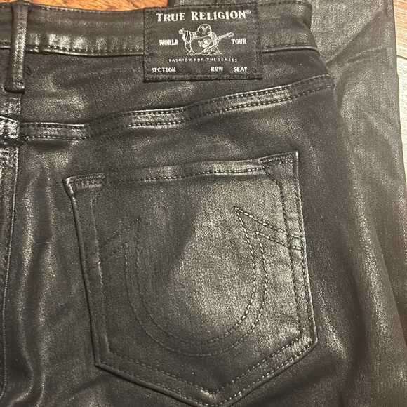 True Religion Jennie High-Rise Curvy Coated skinny Jeans in Onyx NWT - Picture 9 of 9